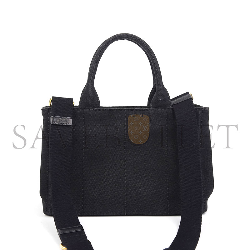 PRADA DENIM BLACK DENIM SHOULDER BAG 1BG439 (28*20*15cm) 